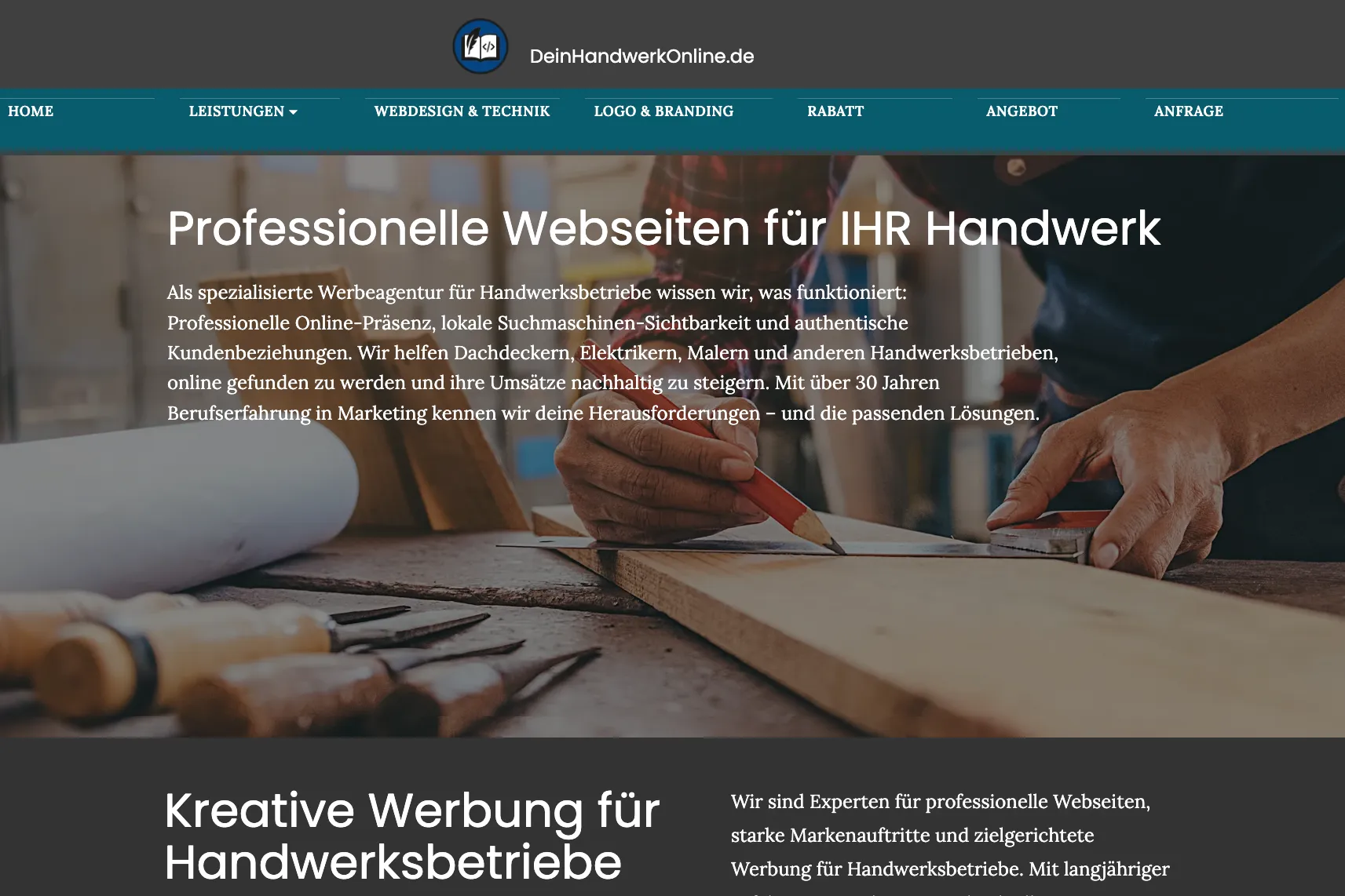 dein-handwerk-online: Webdesign und Marketing für Handwerksbetriebe.