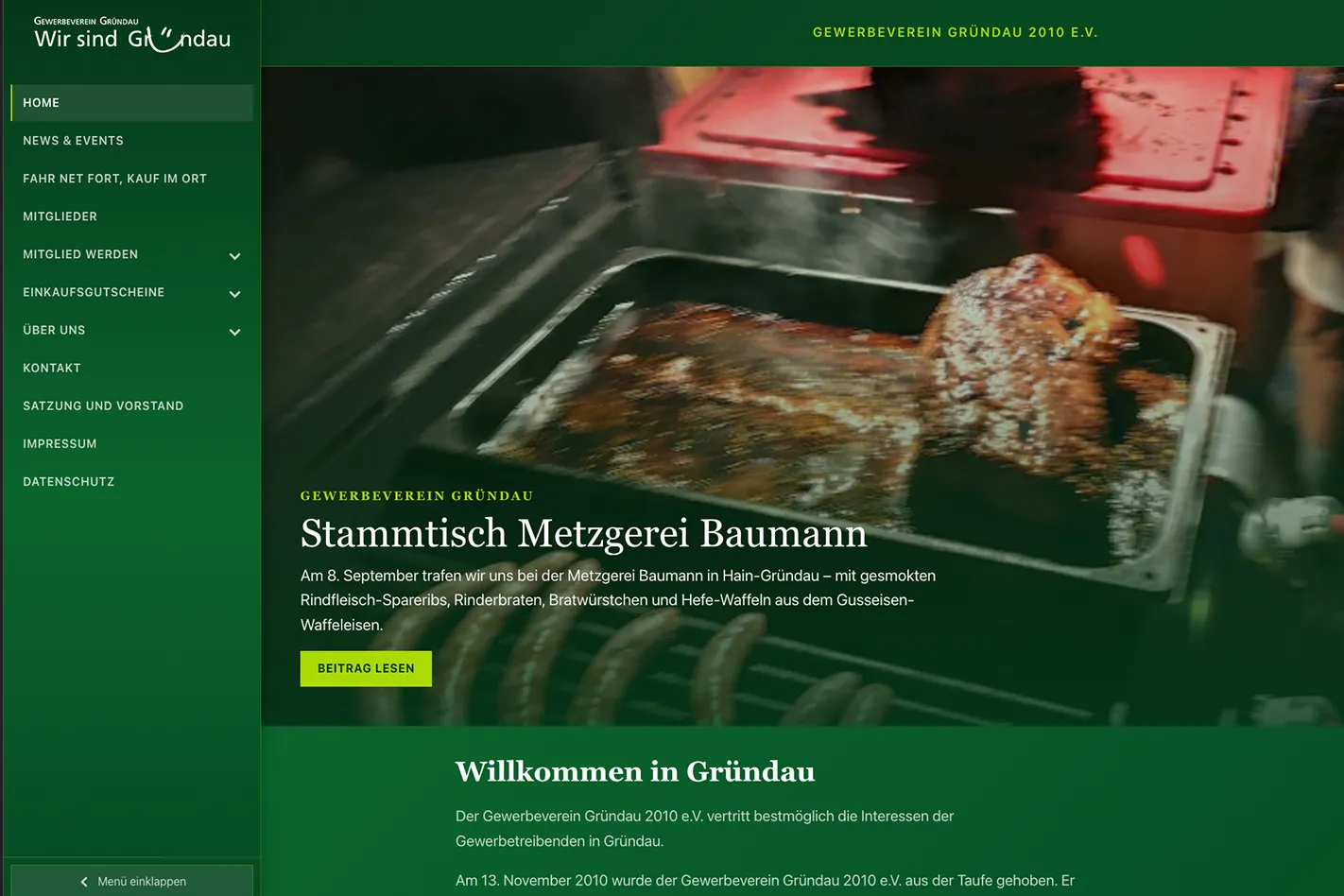 Gewerbeverein Gründau: gemeinsamer Web- und Printauftritt für die Region.