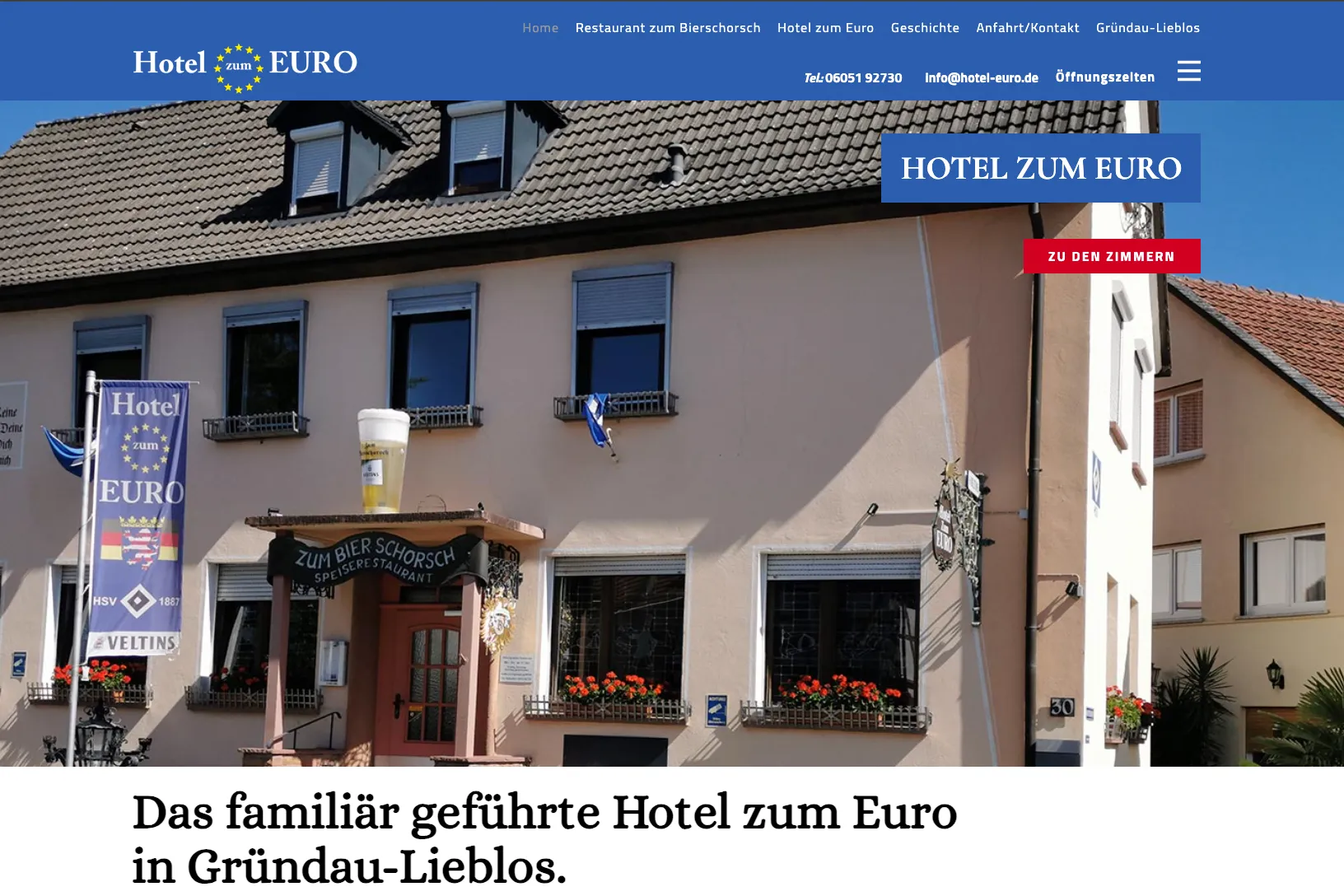 Hotel zum Euro in Gründau-Lieblos mit Restaurant.