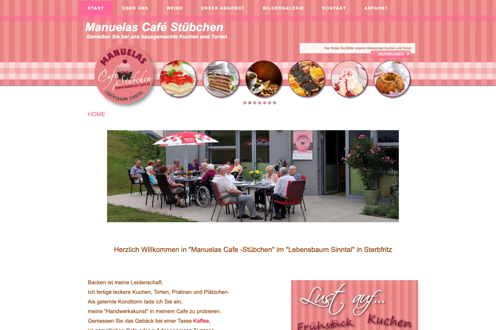 Manuelas Café Stübchen in Sterbfritz: Gastronomie und Lebensbaum-Konzept.