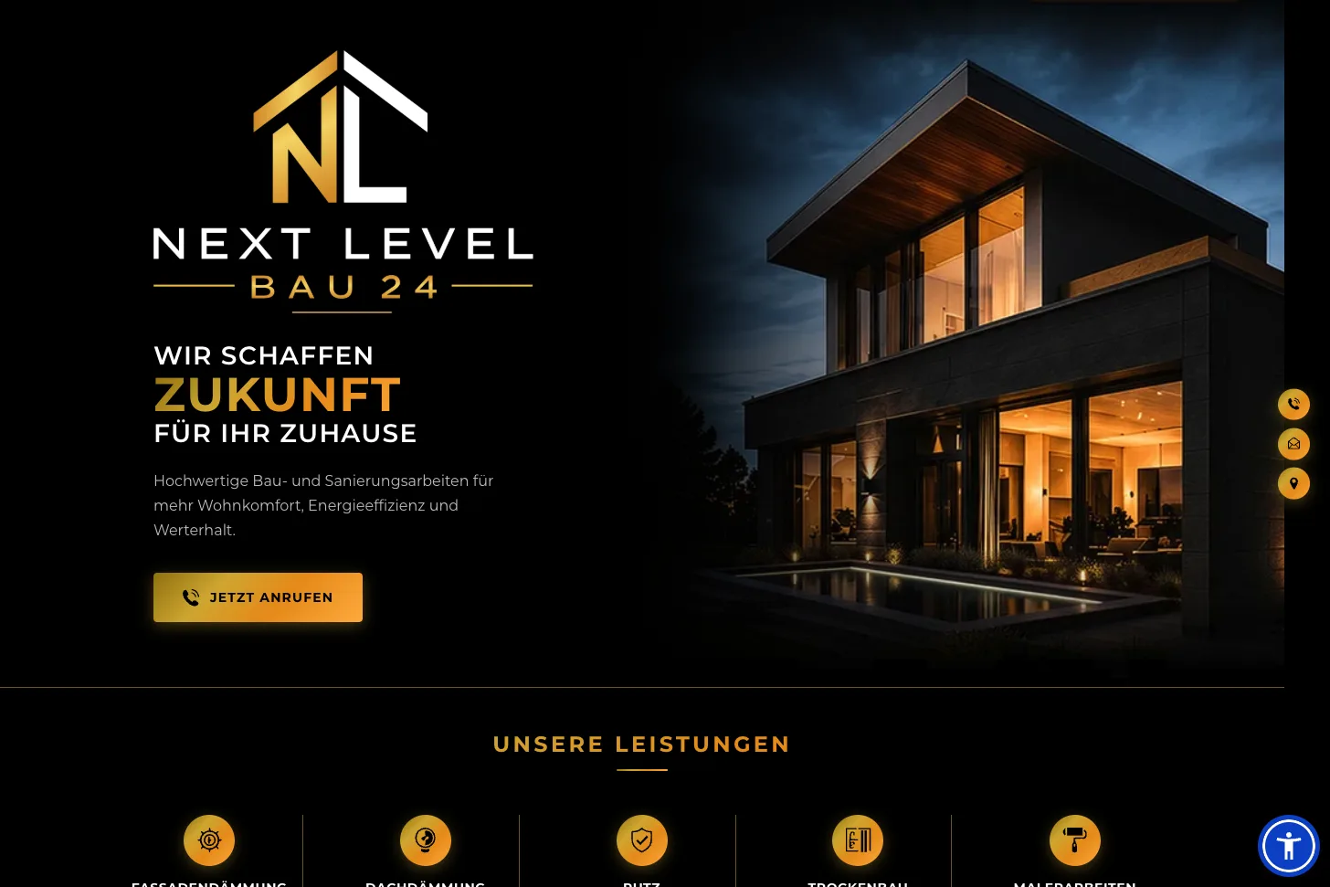 Next Level Bau 24: Fassadendämmung, Dachdämmung und Malerarbeiten in Gründau.