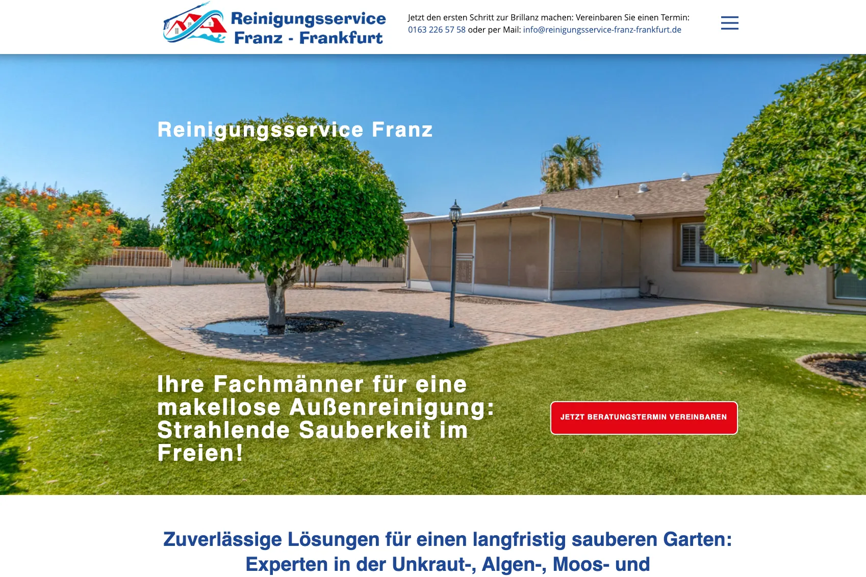 Reinigungsservice Franz Frankfurt: Außen- und Gewerbereinigung in der Region.