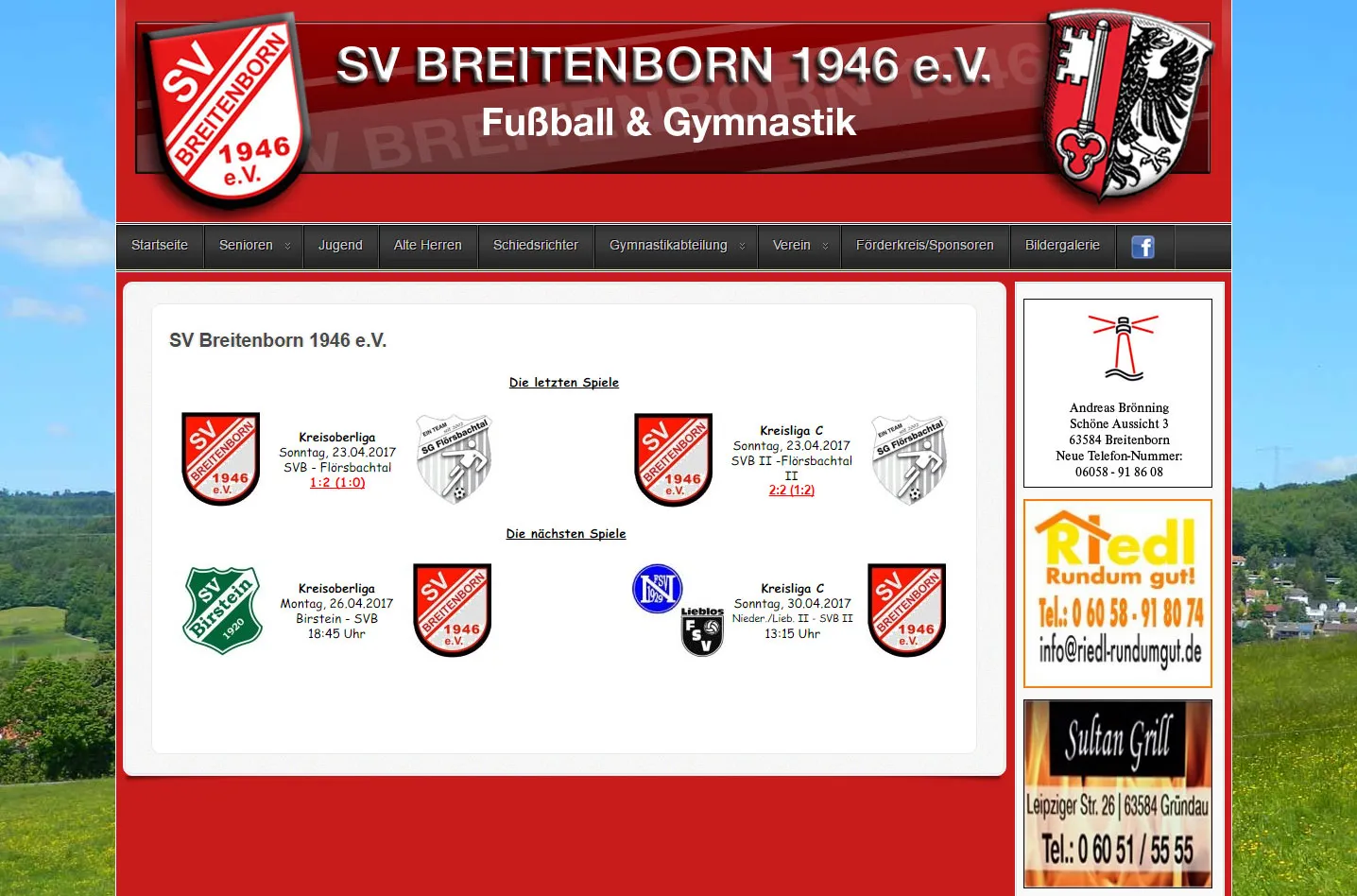 SV Breitenborn: Fußball, Gymnastik und Vereinsleben online.