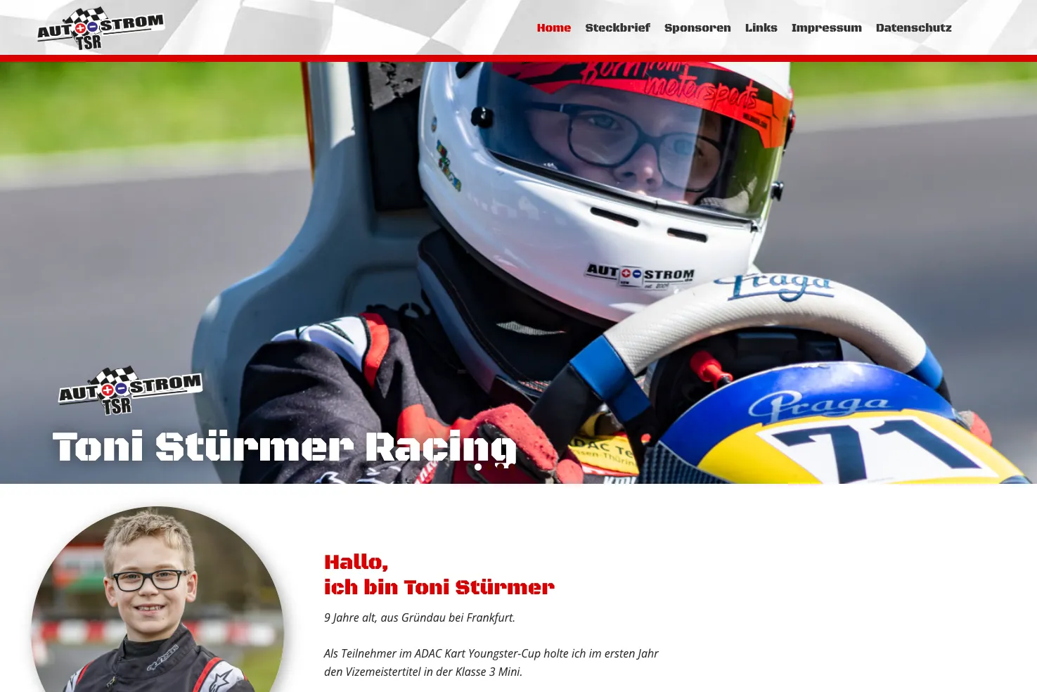 Toni Stürmer Racing (TSR): Jungkart-Team und Rennsport.