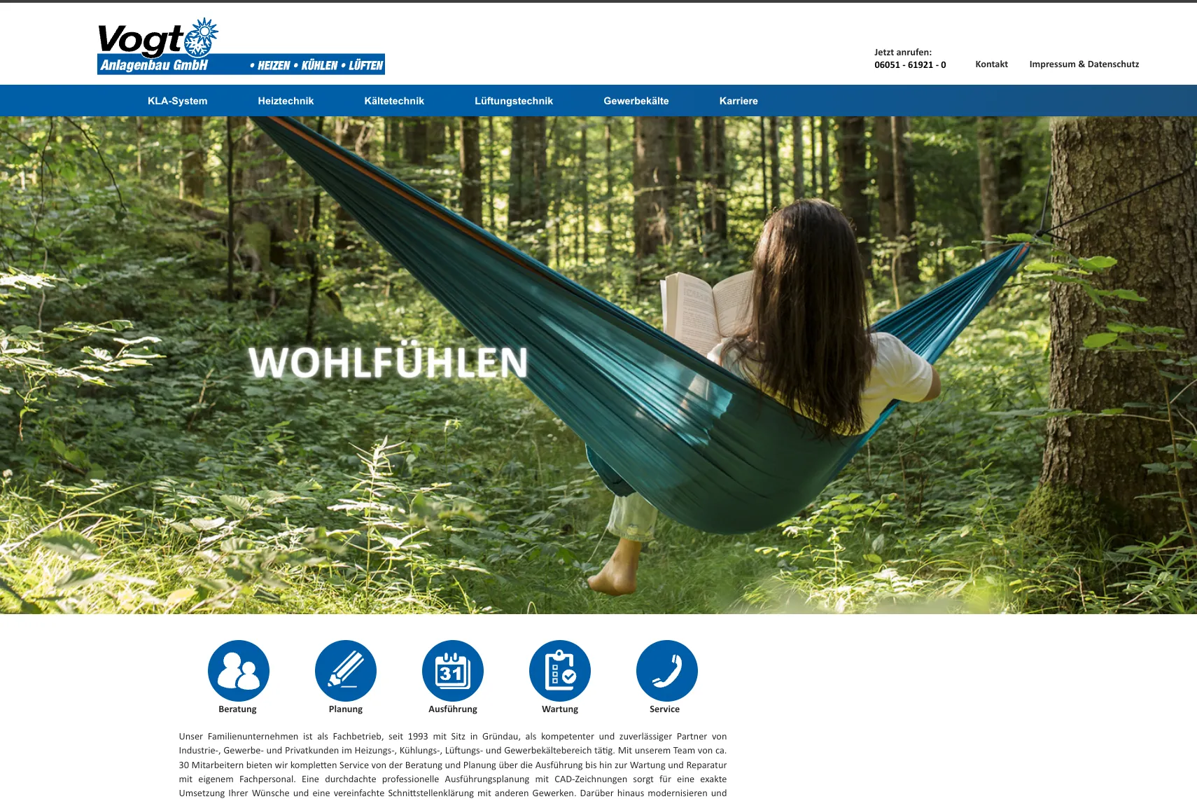 Vogt Anlagenbau: Unternehmensauftritt.